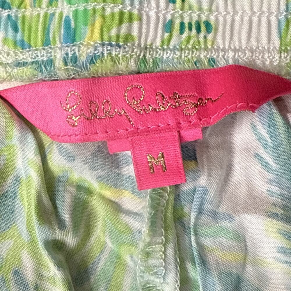 Lilly Pulitzer Katia Shorts Fresh Citrus Keep Palm Engineered Medium Lounge - Picture 3 of 5